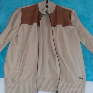 Mens G by Guess tan zip up sweater